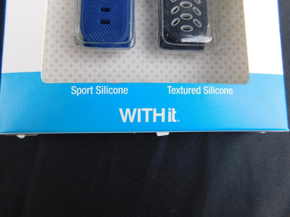 Withit Fitbit Charge 4/3 Bands Blue Black 2-Pack