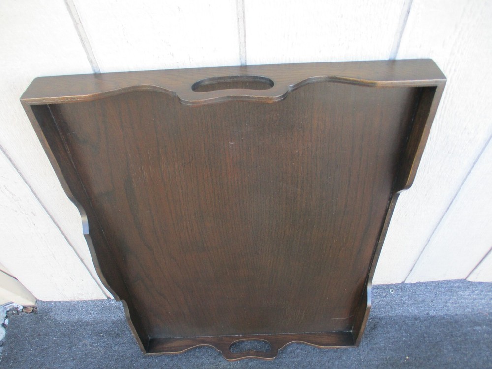 63837 Oak Tray Top Coffee Table Stand