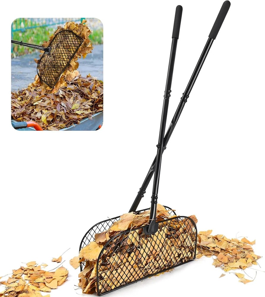 Carod Leaf Grabber Rake with Long Handle