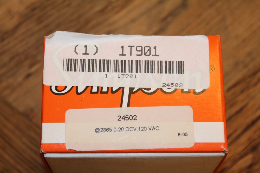 Simpson 24502 DC Voltage Digital Panel Meter NEW 1T901 NIB