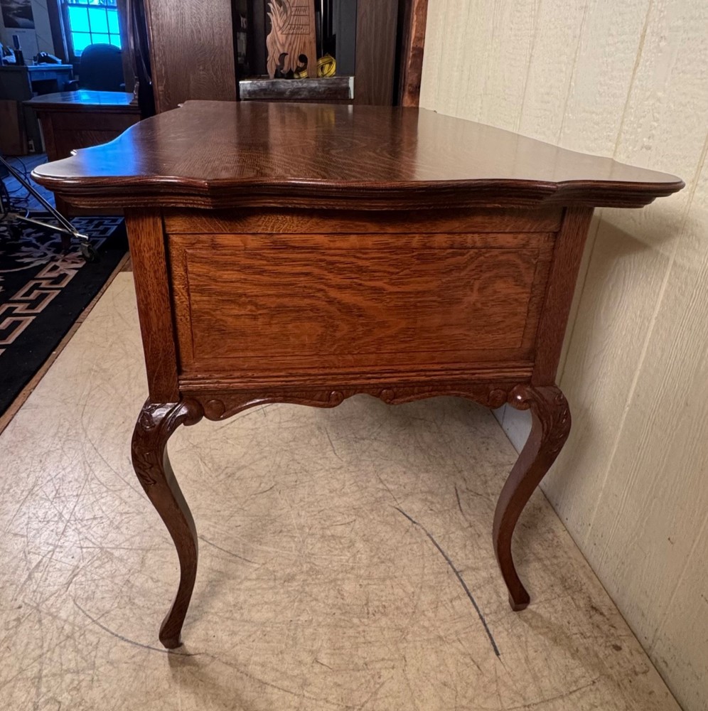 Antique Quarter-Sawn Oak Desk/Library Table