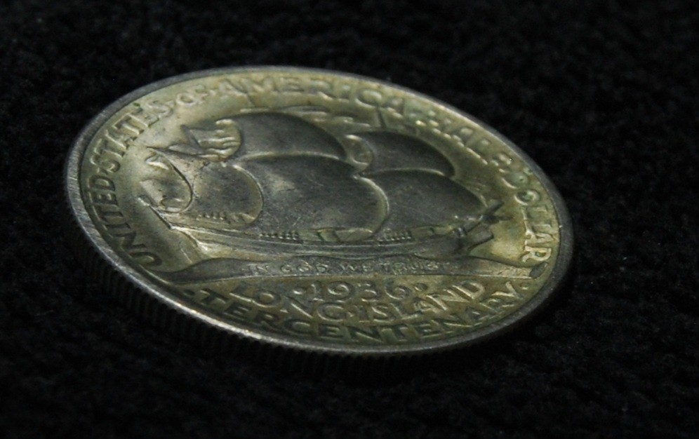 1936 Long Island Tercentenary Silver Half Dollar