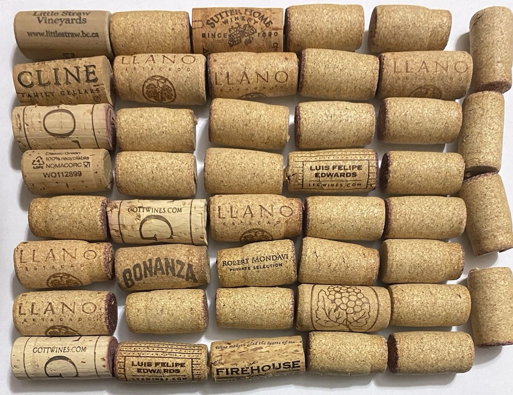 44 Lot of Assorted Natural Wine Corks for Crafting Mixed Used Corks