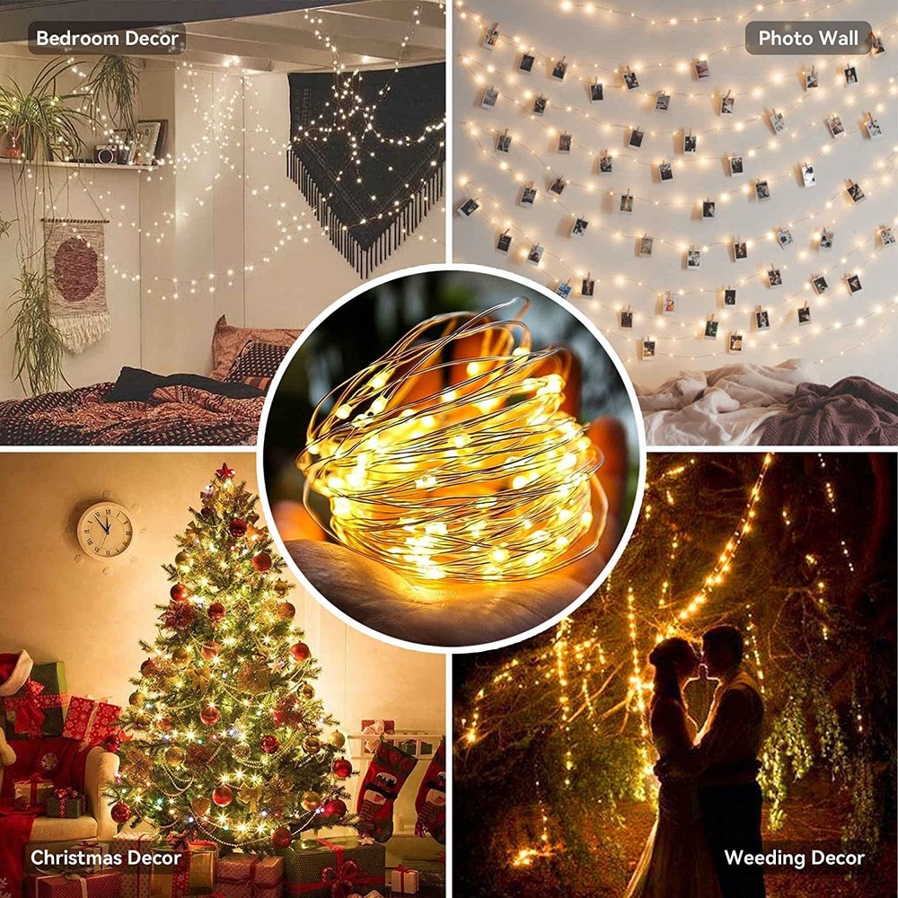 Fairy Lights Battery Operated Firefly Twinkle String Lights Mini 6Pack Cooper...