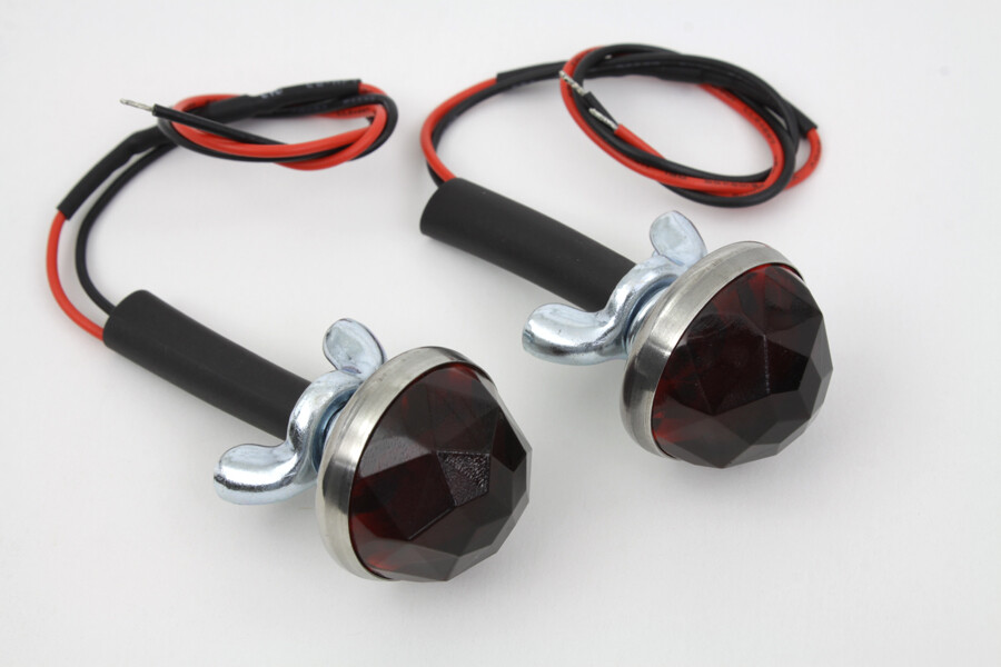 Red LED Reflector Set for Harley or Custom Application