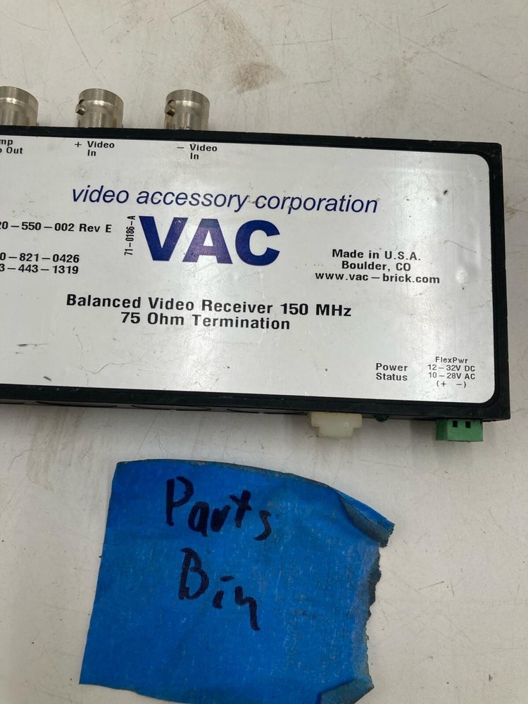 VAC Balanced Video Receiver