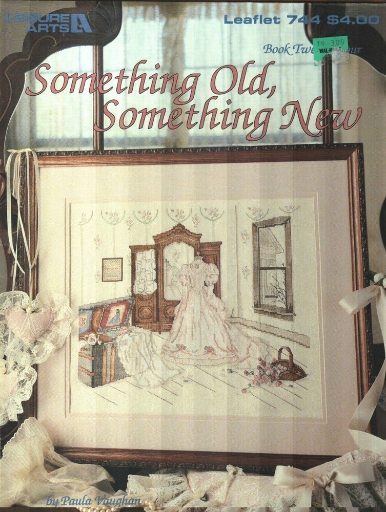 SOMETHING OLD SOMETHING NEW LEISURE ARTS CROSS STITCH PATTERN LEAFLET