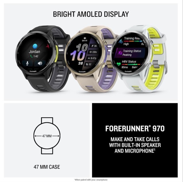 Garmin Forerunner 970 Premium Running GPS Smartwatch AMOLED | Wearable4U Bundle