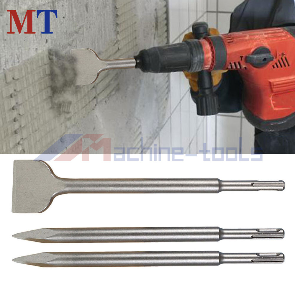 6 Pack SDS Plus Chisel Set Concrete Drill Bit Set Rotary Hammer Bits