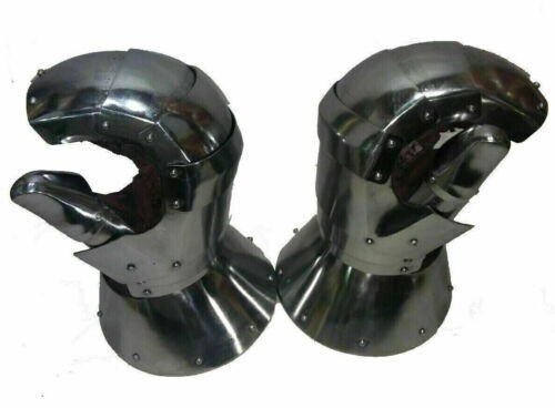 Medieval Functiona Reenactment SCA Milanese Gauntlets With Leather Gloves Gift