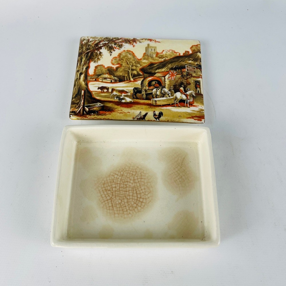 English Ware Lancasters Hanley Ceramic Pottery Trinket Box