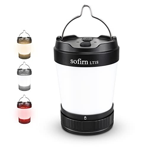 LT1S LED Camping Lantern, Rechargeable Lantern with Dimmable 2700K - Black