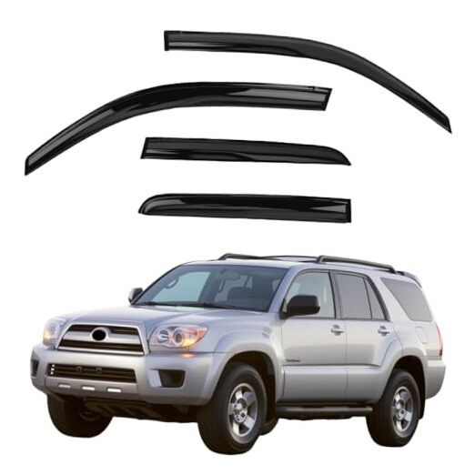Window Visors Rain Guards fits Out-Channel Window Wind 2003-2009 4Runner