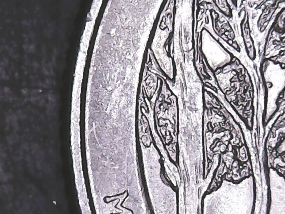 2018-p Pictured Rock ATB Quarter with Die Chips Mint Error.
