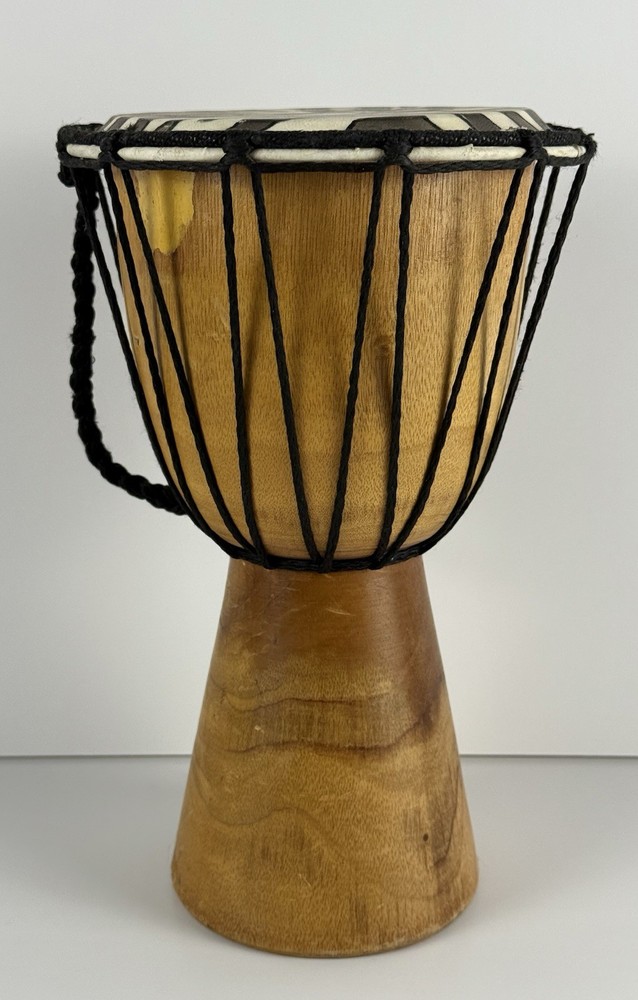 Djembe Drum 10" Tall, 6" Diameter, Zebra Design