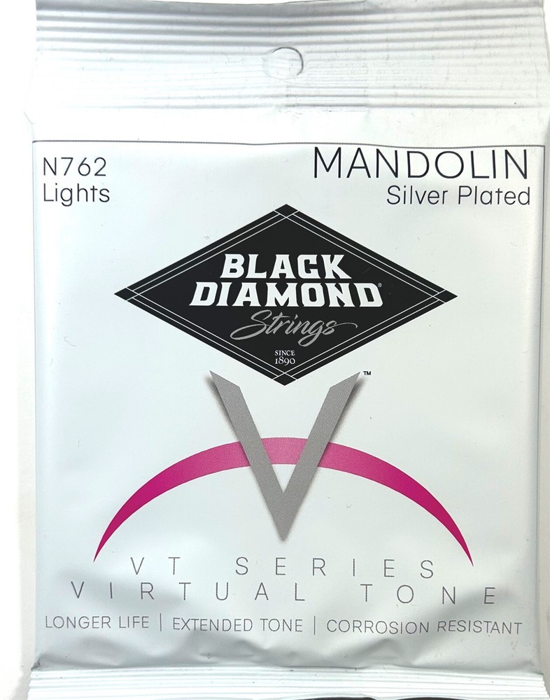 Black Diamond Mandolin Strings 2 Sets Silver Wound Loop End .0095-.035