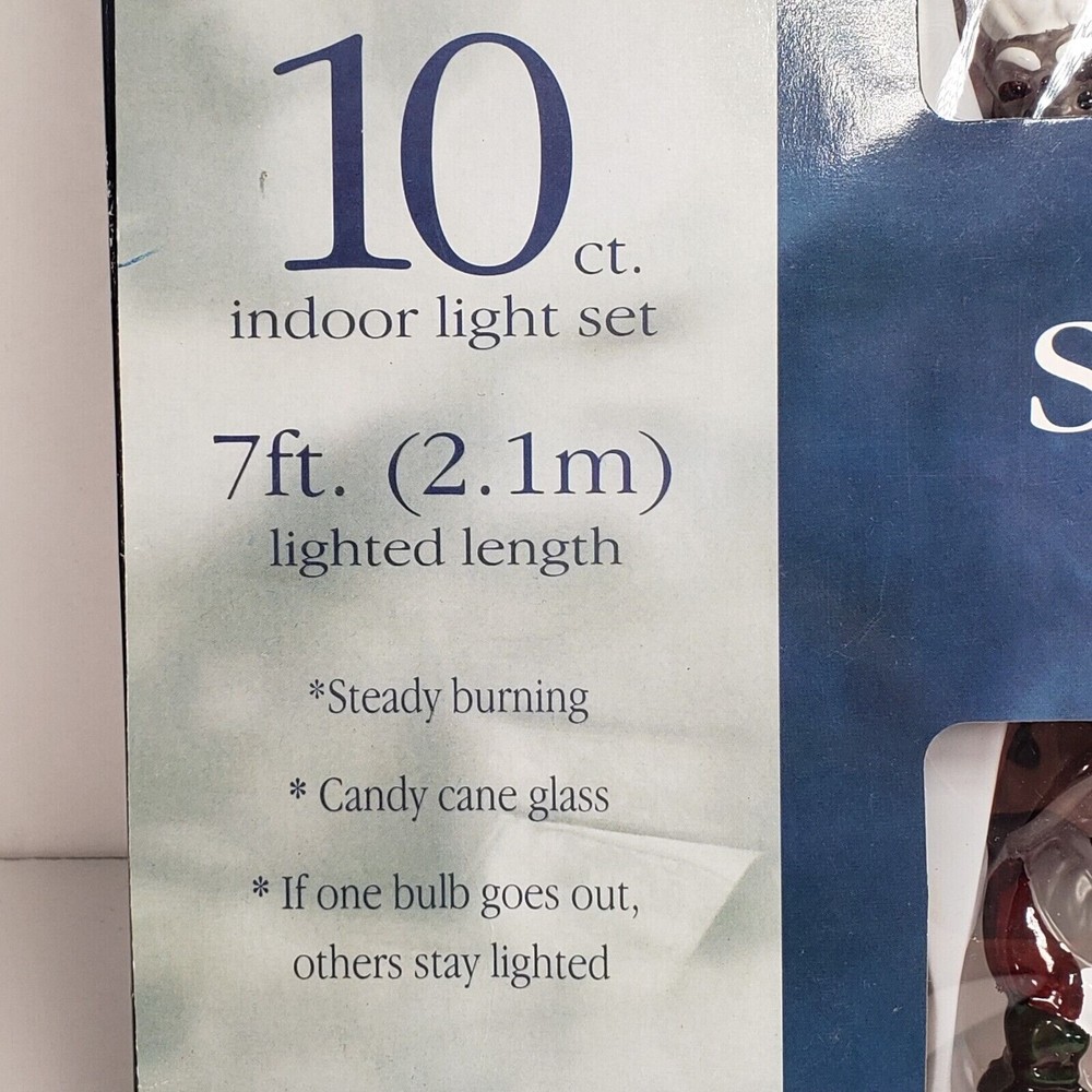 Holiday Time Santa Indoor Glass String Light Set 10 Lights 7ft. Long
