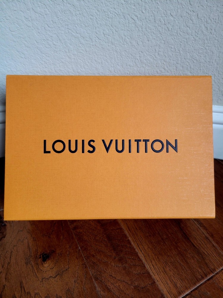 Louis Vuitton Orange Medium EMPTY Gift Storage Box 12 x 8.5 x 4.75"