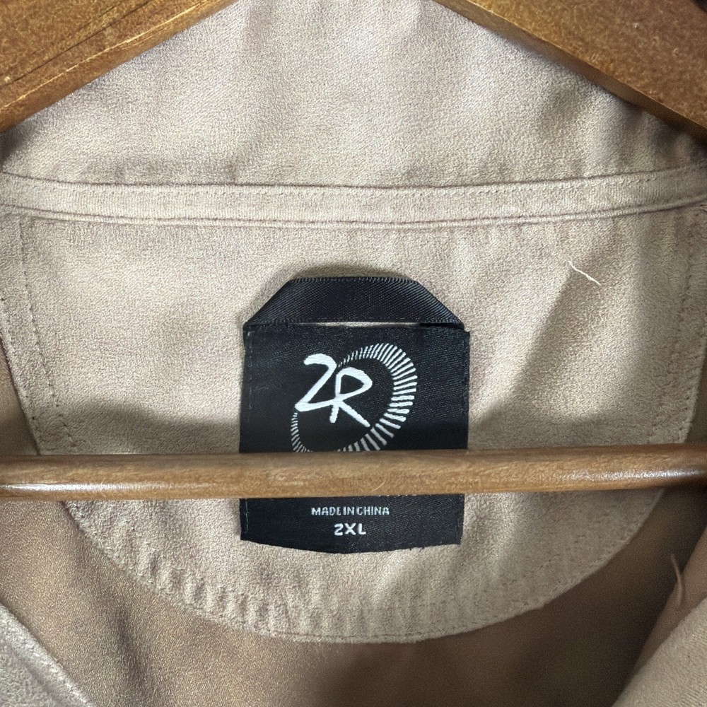 Zero Restriction Vest Mens 2XL Beige Tan 1/4 Zip Soft Brush Golf Pullover Base