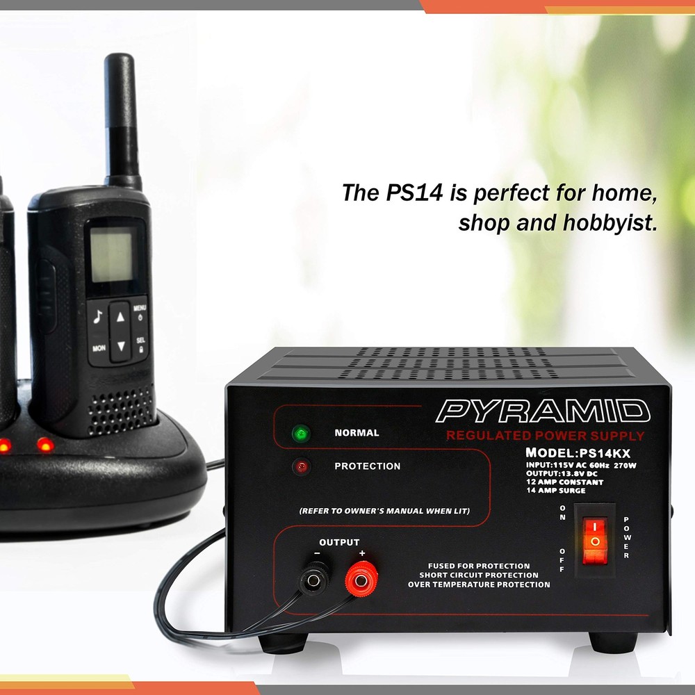 Pyramid Universal Compact Bench Power Supply- 12 Amp Linear Regulated Home Lab B