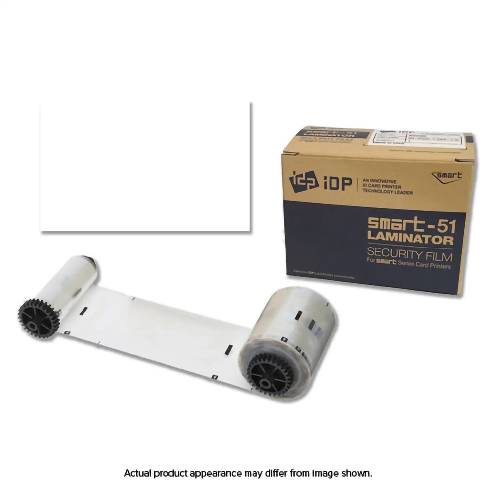 IDP 659390 Clear Patch Laminate - 250 Prints, Compatible with SMART-51L Printer