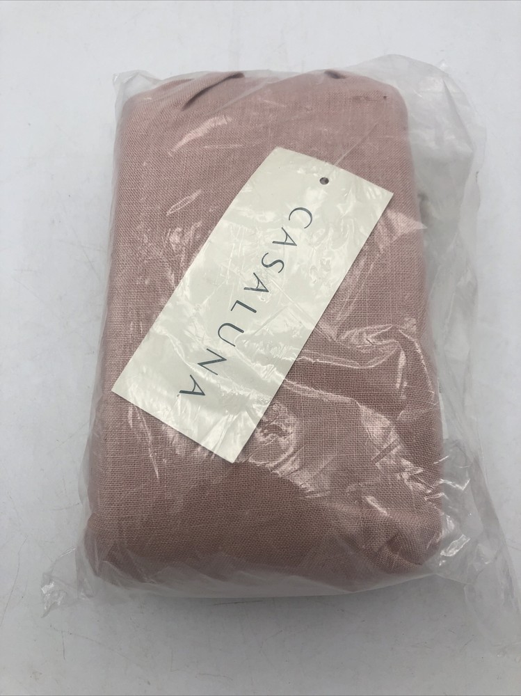 Casaluna King 100% Washed Hemp Solid Pillowcase Set Mesa Pink