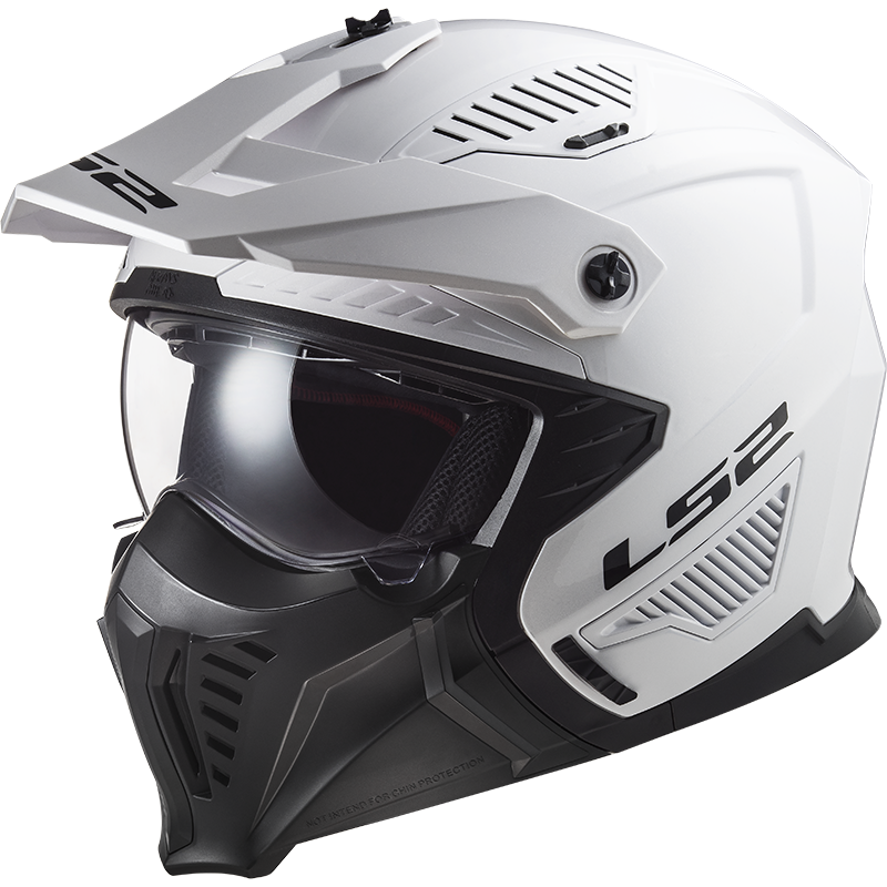 LS2 OF606 Drifter solid glossy white