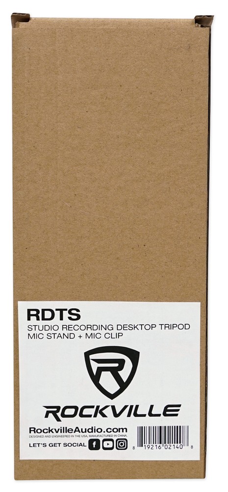 Rockville RDTS Adjustable Studio Desktop Tripod Microphone Stand+Shockmount