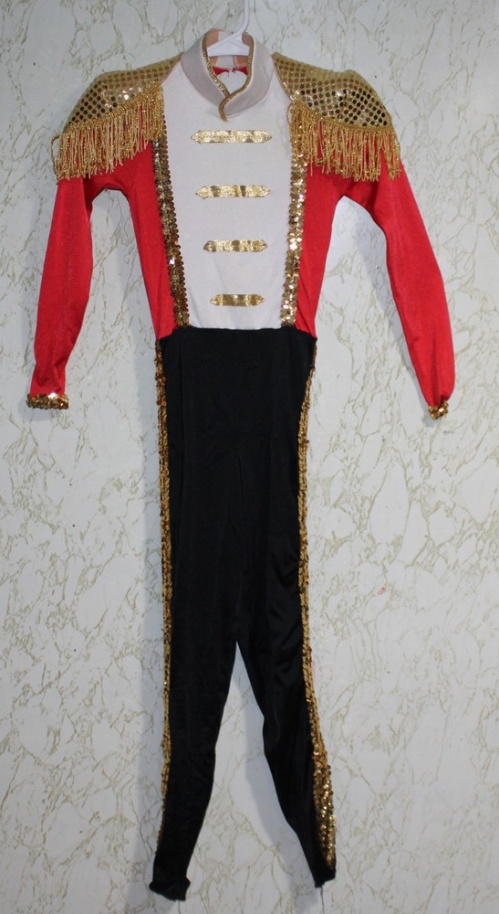 Ballet Nutcracker Dance Costume Soldier Captain Gold