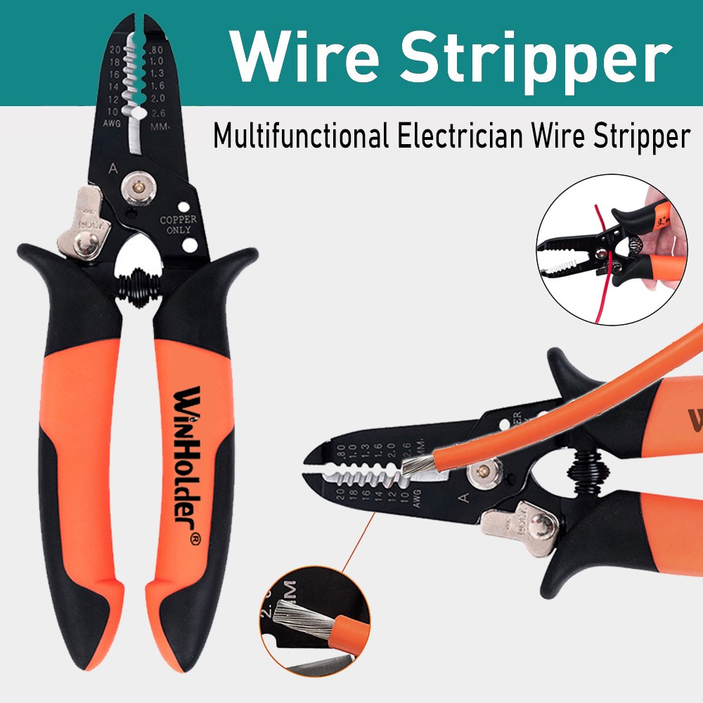 2Pcs Self Adjusting Insulation Wire Stripper Cutter Crimper Cable Stripping Tool