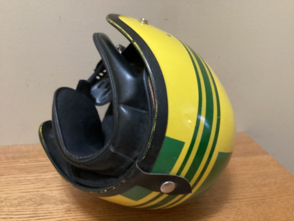 John Deere Yellow & Green Stripe 1966 Helmet