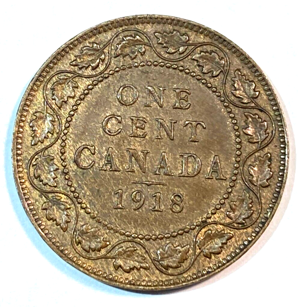 1918 Canada Large Cent Nice Original Brown Unc. CHRC