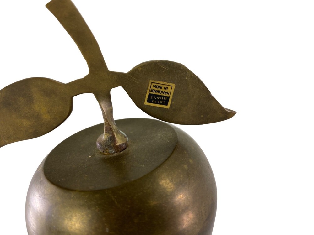 Brass Apple Bell 4" x 3.5" x 3.5"