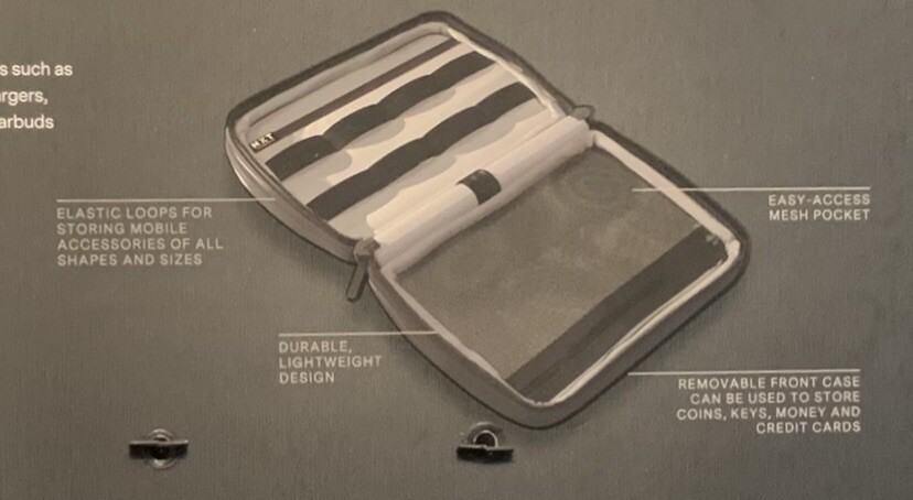Travel Mobil Accessory Organizer NXT Technologies Fabric New