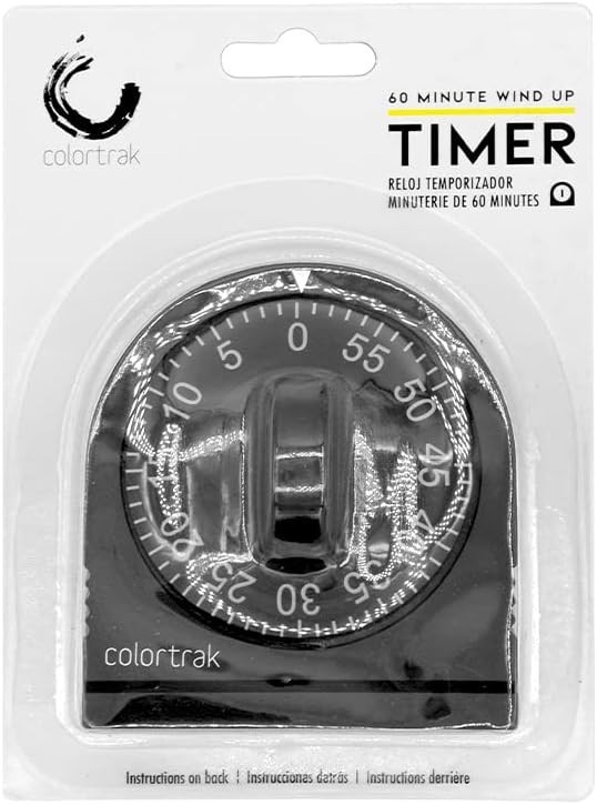 Brand New 60 Minute Wind Up Timer, Black