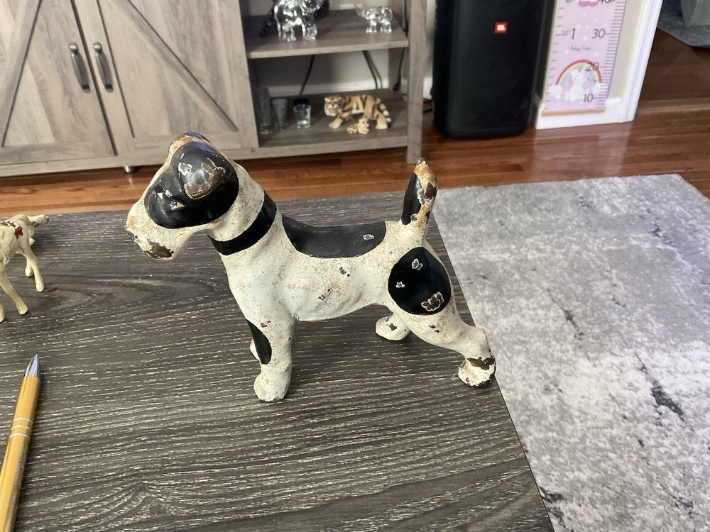 Vintage Cast Iron Fox Terrier Doorstop
