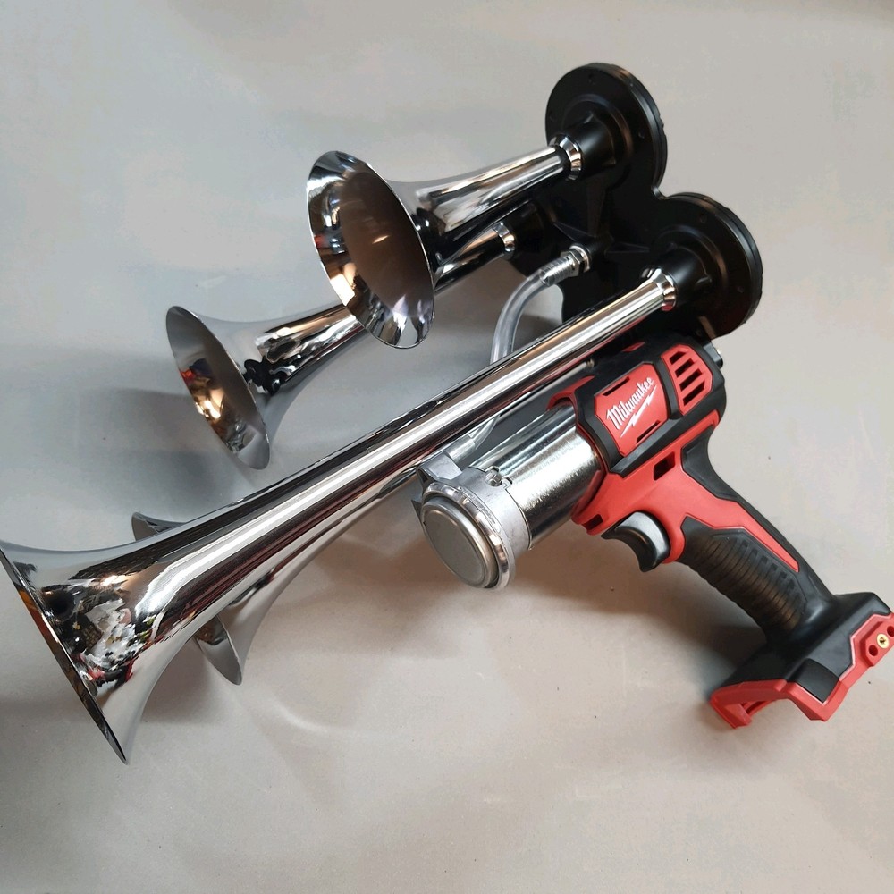 Milwaukee Train Air Horn + Long Range (2000 ft) Remote Control 18v Drill Impact