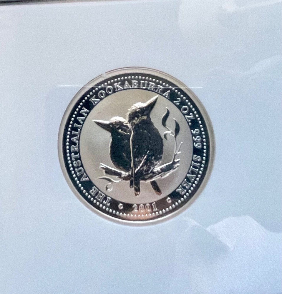 2001 Australia $2 Kookaburra Silver Coin MS69