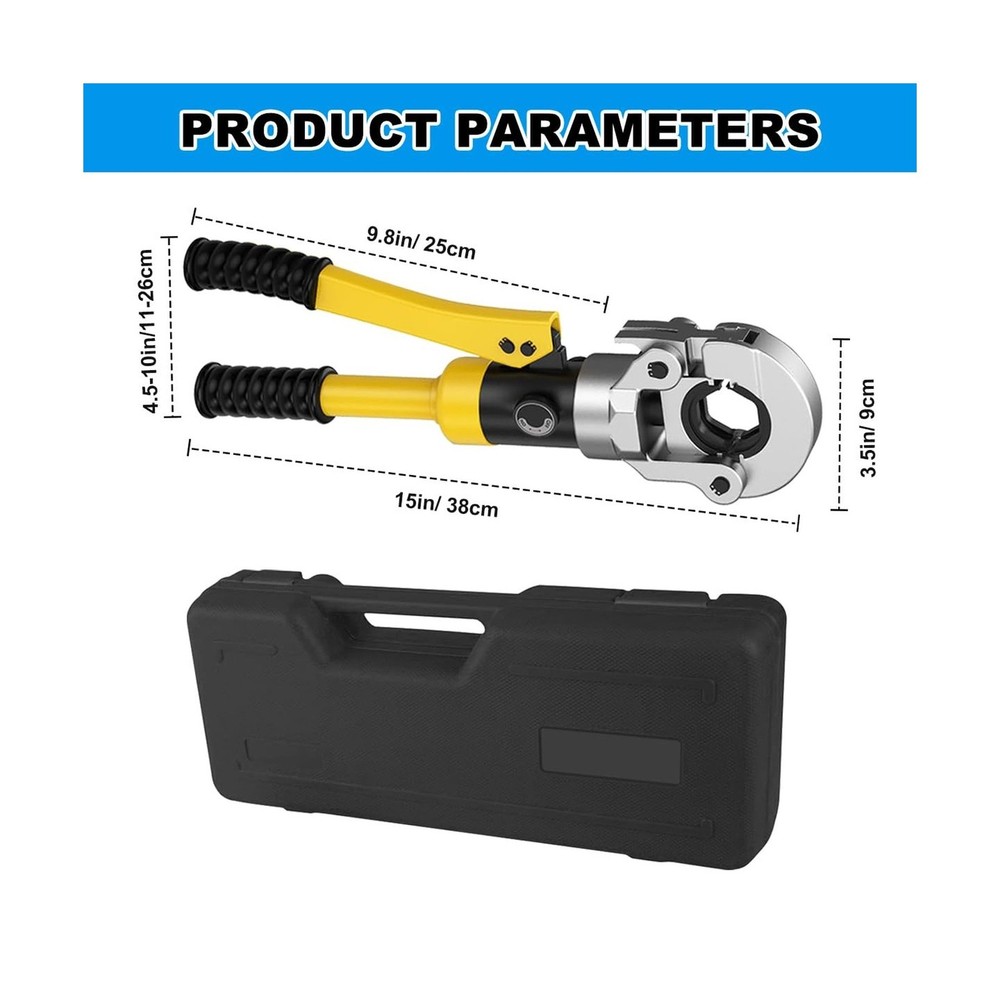 Plumbing Hydraulic Crimping Tools, Pro Press Copper Pipe Crimper Tool, Copper...