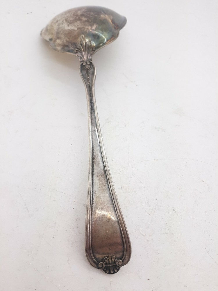 Antique 1896 Gorham Electro Plated Serving Silver Spoon Unique Design
