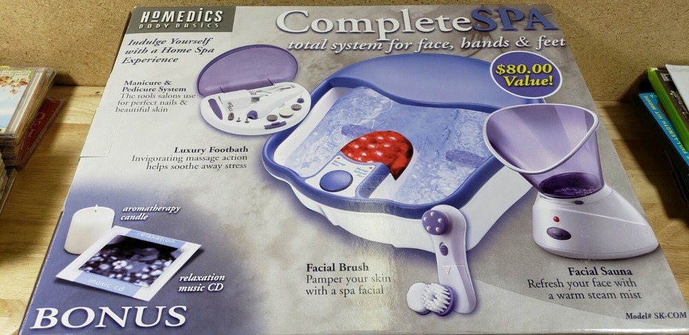 Homedics Complete Spa - Total System for face, hands, feet bath - New Open Box