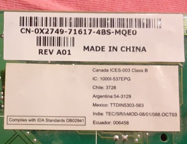 Intel KB581603/01 537 EPG Modem