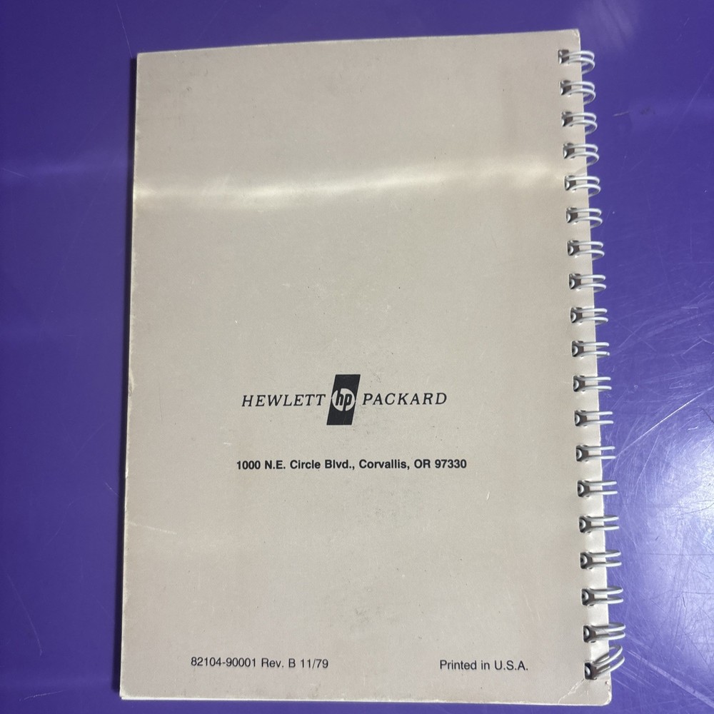 Hewlett-Packard 82104A card reader owners handbook and quick reference card.