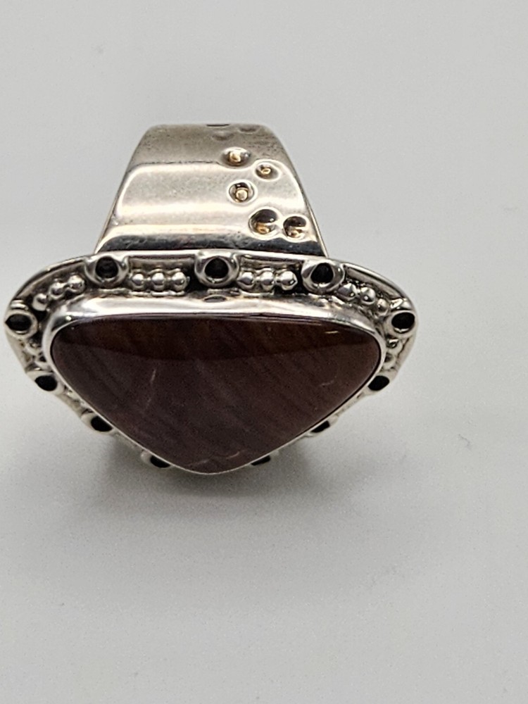 Jay King DTR Sterling Silver Natural Stone Ring Size 10