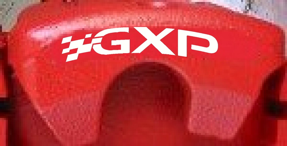 Pontiac GXP SOLID LETTERS Curved Brake Caliper Decals (8)