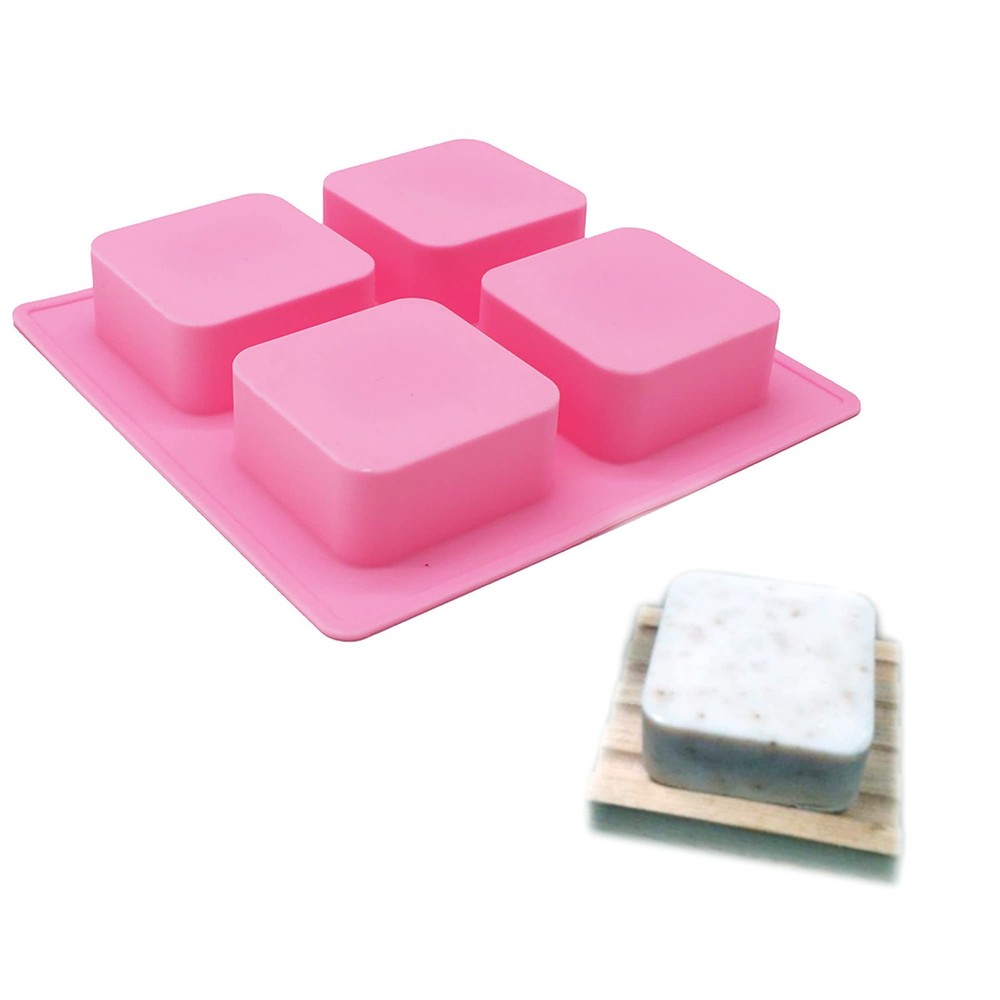 Basic Plain Square Lotion Bar Soap Mold Making 4oz/Cell Big Size
