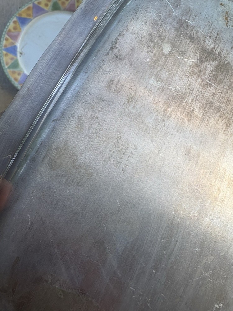 Vtg Crescent Silver Tray