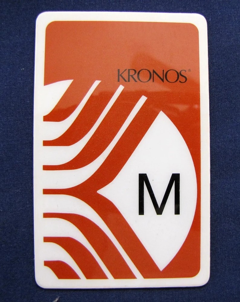 KRONOS TIME CLOCK MAINTENANCE BARCODE BADGE