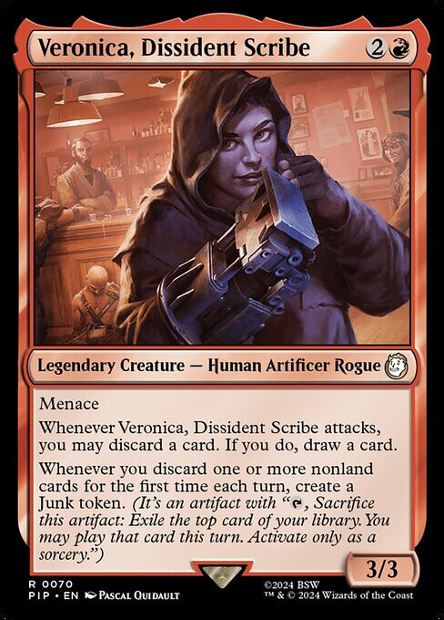 NM Veronica, Dissident Scribe, MTG, Fallout, Magic the Gathering, 70