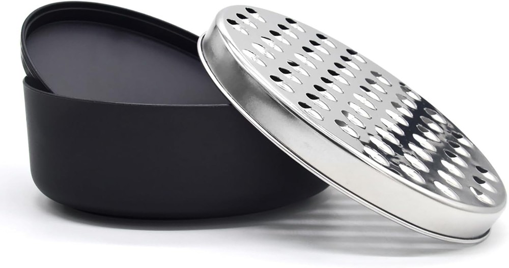 Stainless steel box cheese grater with storage container